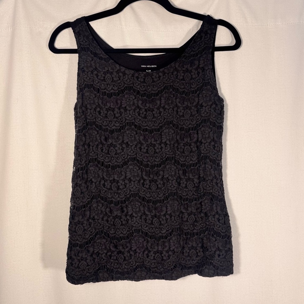 Van Heusen Black Lace Tank Top